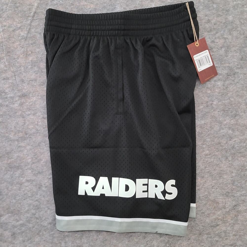 NWT Raiders Mitchell And Ness Big Face Shorts Mens Medium Mesh $85 Retail